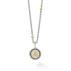 A Initial Diamond Charm Necklace