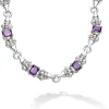 Amethyst Caviar Beaded Necklace