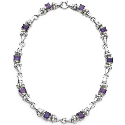 Amethyst Caviar Beaded Necklace