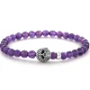 Amethyst Skull Bracelet
