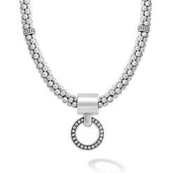 Beaded Circle Pendant Necklace