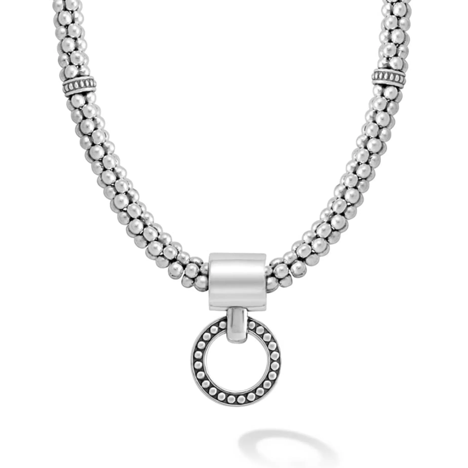 Beaded Circle Pendant Necklace