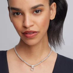 Beaded Circle Pendant Necklace