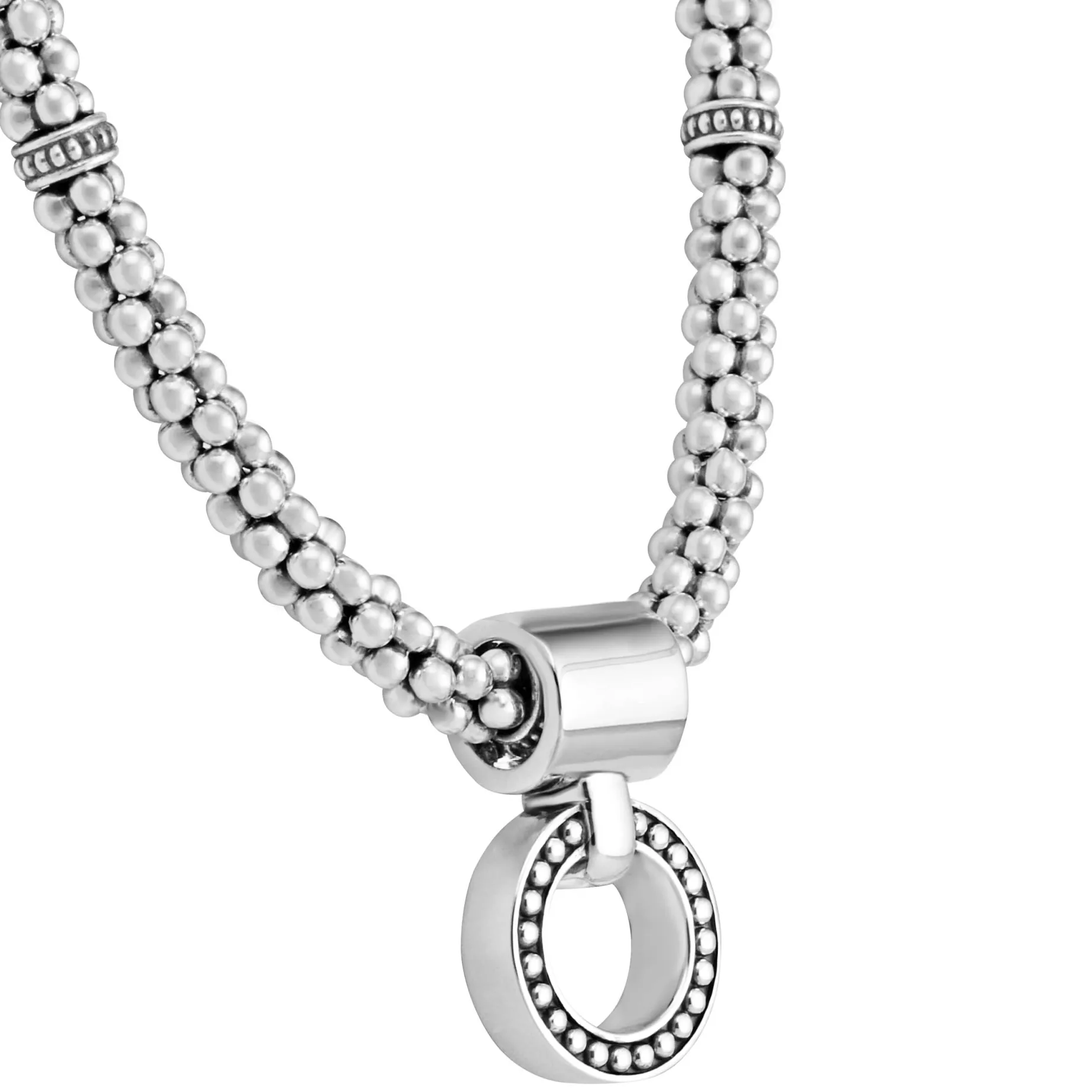 Beaded Circle Pendant Necklace