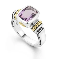 Bezel-Set Amethyst Ring