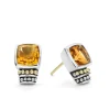 Bezel-Set Citrine Stud Earrings