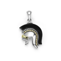 Black Agate Helmet Amulet