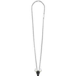 Black Agate Long Horn Pendant