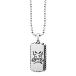 Black Agate Tag Amulet Necklace