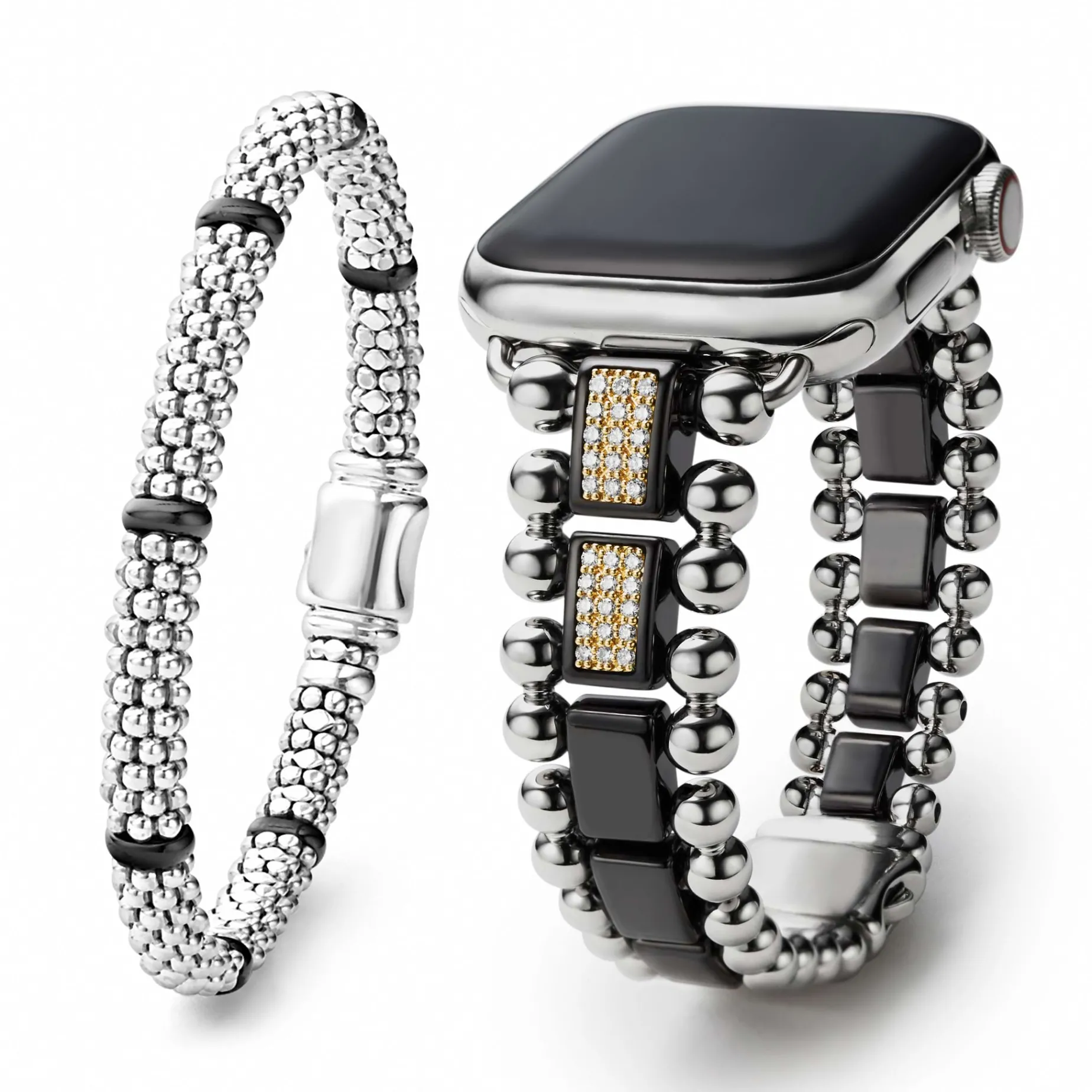 Black Ceramic and Diamond Smart Caviar Gift Set
