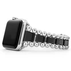 Black Ceramic and Stainless Steel Watch Bracelet-42-49mm