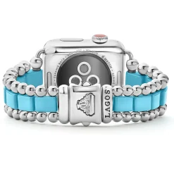 Blue Ceramic and Stainless Steel Watch Bracelet-38-45mm