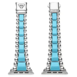 Blue Ceramic and Stainless Steel Watch Bracelet-42-49mm