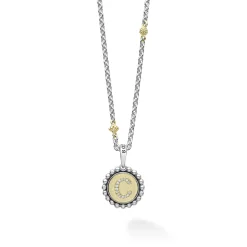 C Initial Diamond Charm Necklace