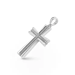 Caviar Beaded Cross Amulet