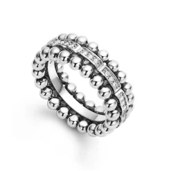 Caviar Beaded Diamond Ring