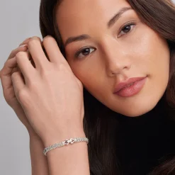 Caviar Buckle Diamond Bracelet | 6mm