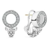 Caviar Circle Diamond Earrings