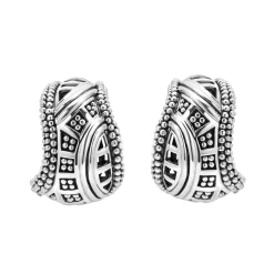 Caviar Omega Clip Earrings