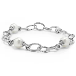 Caviar Pearl Link Bracelet