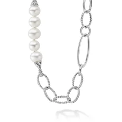 Caviar Pearl Link Necklace