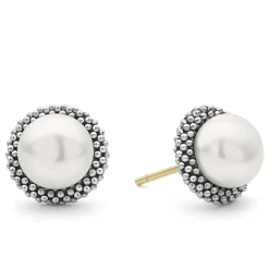Caviar Pearl Stud Earrings