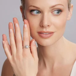 Caviar Square Diamond Ring