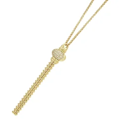 Caviar Tassel Diamond Pendant Necklace