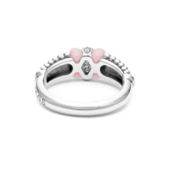 Ceramic and Caviar Diamond Ring