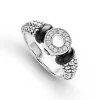 Ceramic and Diamond Circle Ring
