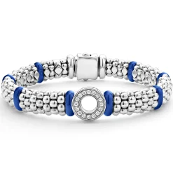 Ceramic and Diamond Circle Bracelet | 9mm