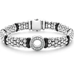 Ceramic and Diamond Circle Bracelet | 9mm