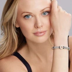 Ceramic and Diamond Circle Bracelet | 9mm