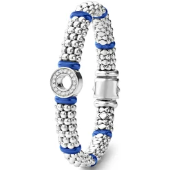 Ceramic and Diamond Circle Bracelet | 9mm
