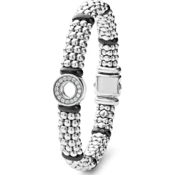 Ceramic and Diamond Circle Bracelet | 9mm