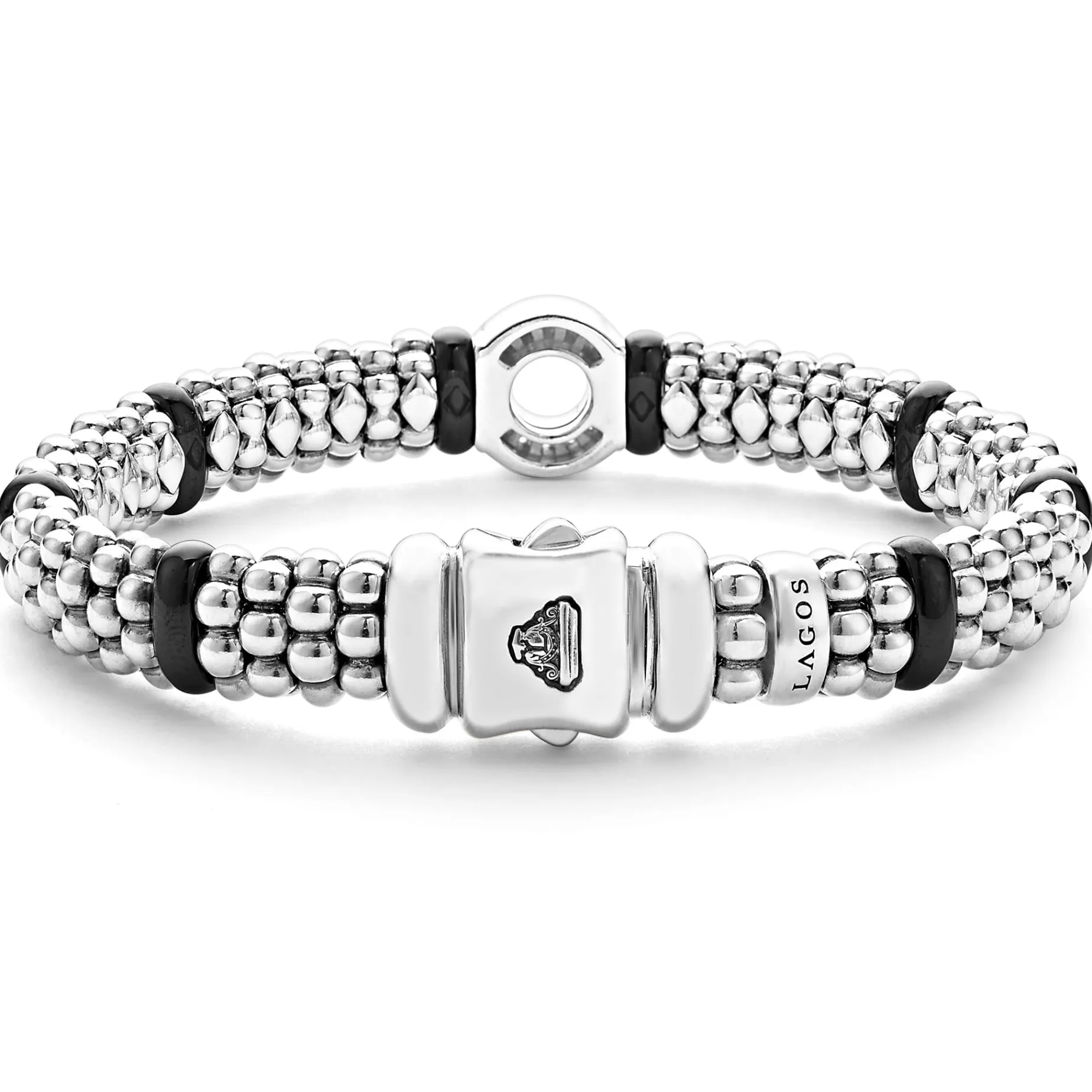 Ceramic and Diamond Circle Bracelet | 9mm