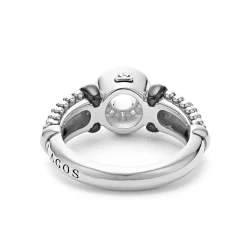 Ceramic and Diamond Circle Ring