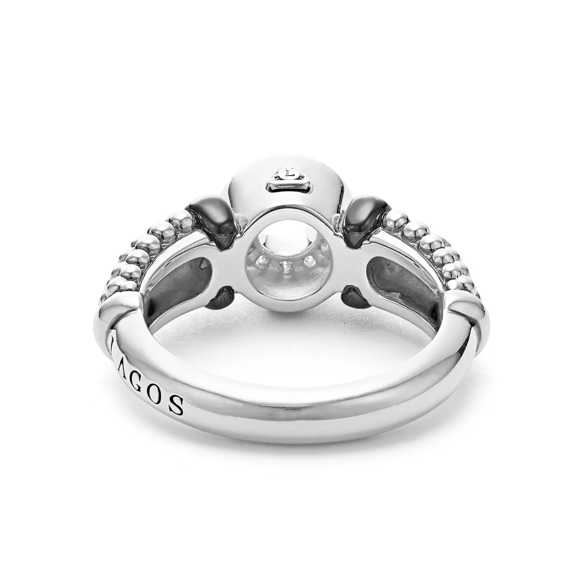 Ceramic and Diamond Circle Ring