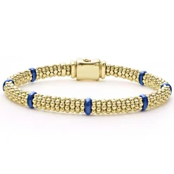 Ceramic and 18K Gold Caviar Bracelet | 6mm
