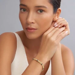Ceramic and 18K Gold Caviar Bracelet | 6mm