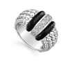 Ceramic Caviar Diamond Ring