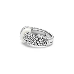 Ceramic Caviar Diamond Ring