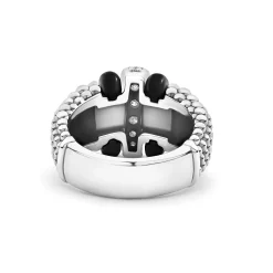Ceramic Caviar Diamond Ring