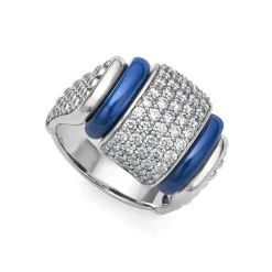 Ceramic Caviar Diamond Statement Ring