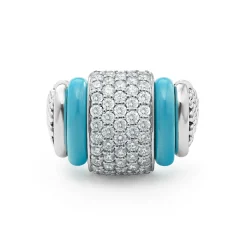 Ceramic Caviar Diamond Statement Ring