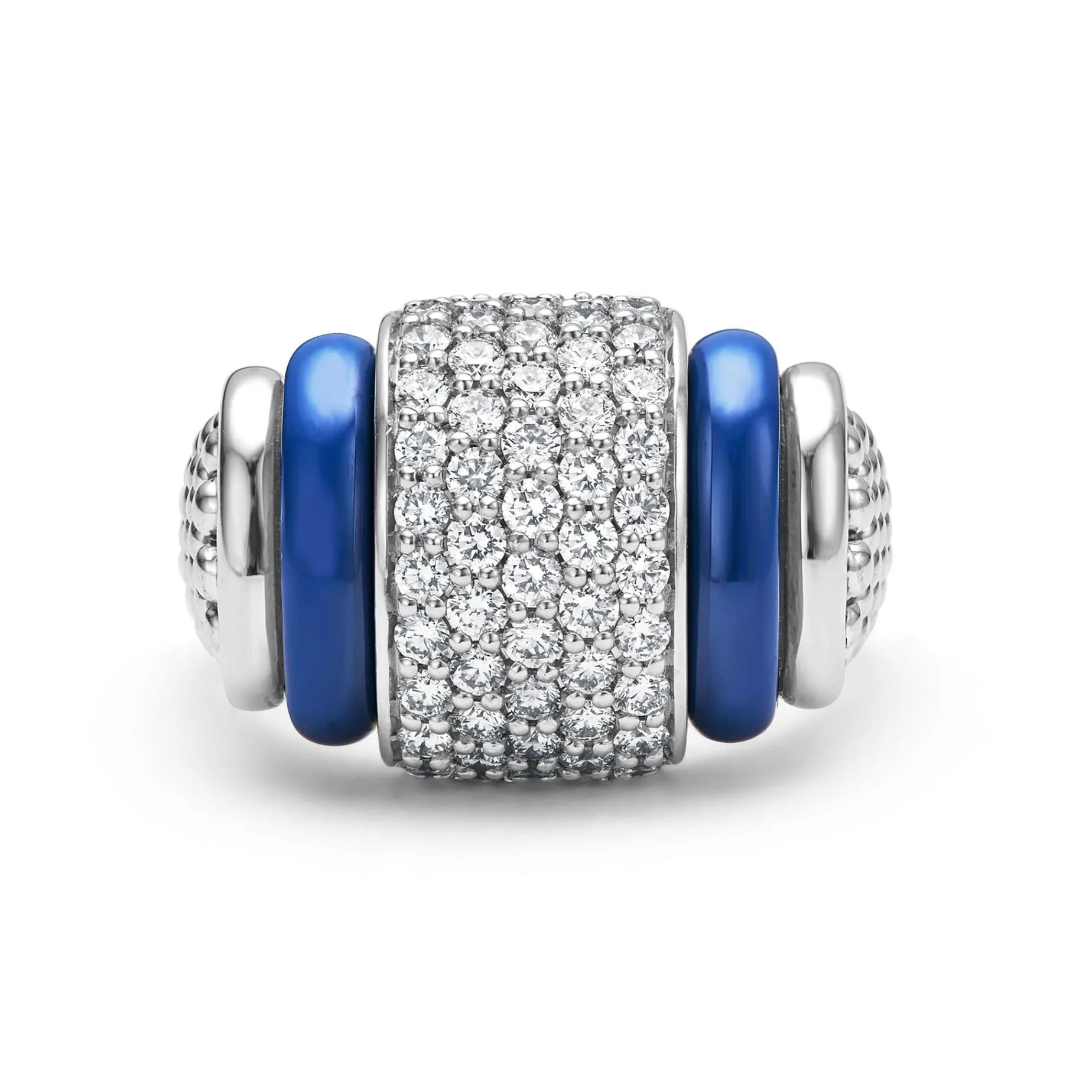 Ceramic Caviar Diamond Statement Ring