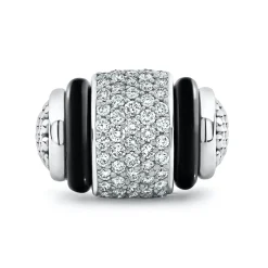 Ceramic Caviar Diamond Statement Ring