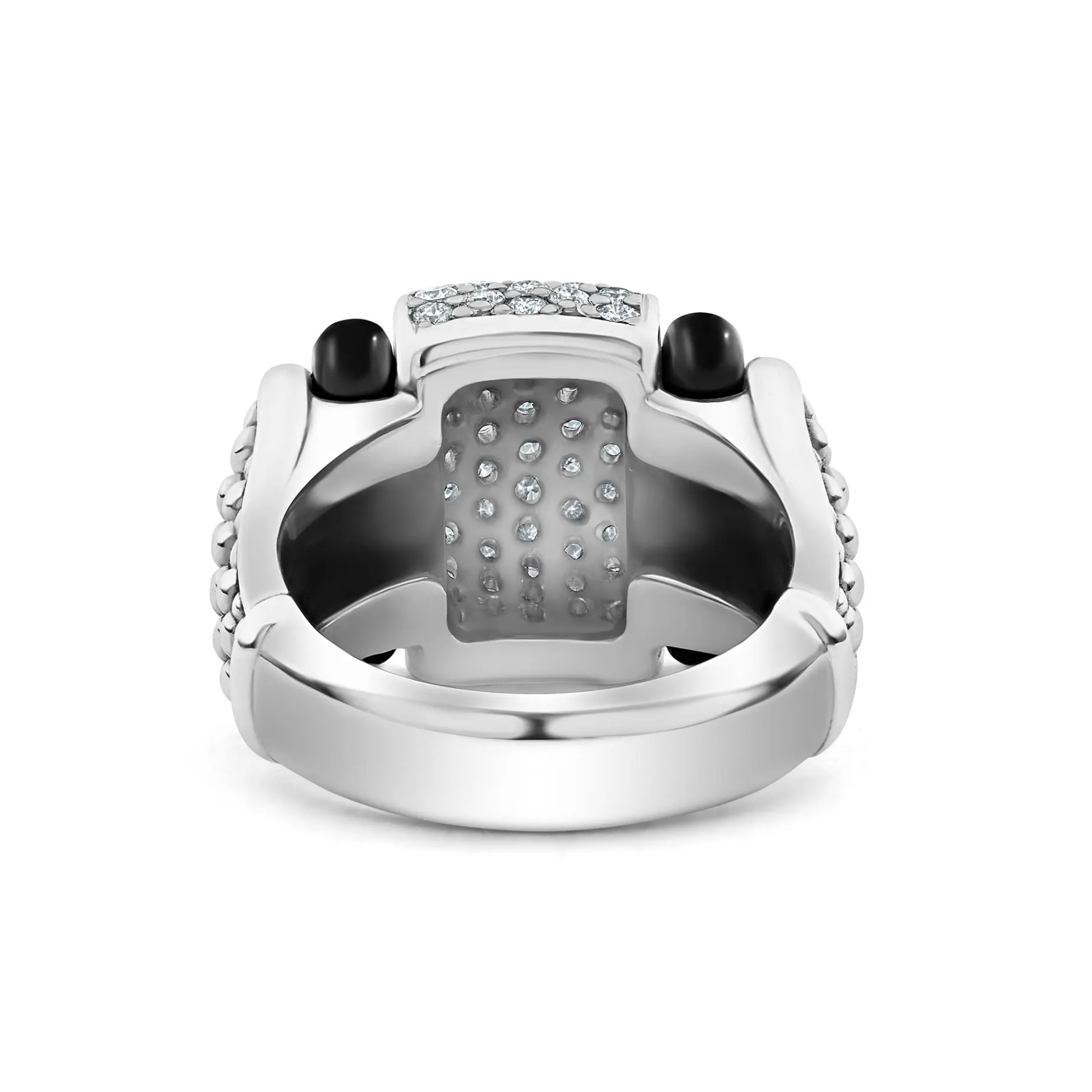 Ceramic Caviar Diamond Statement Ring