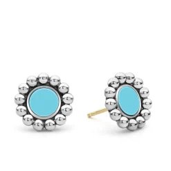 Ceramic Circle Stud Earrings