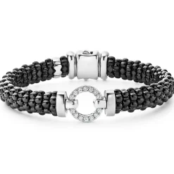 Ceramic Diamond Circle Bracelet | 9mm